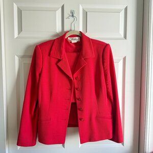 Vintage Oscar de la Renta Wool Suit Set | Made in Italy | Women’s 8–10